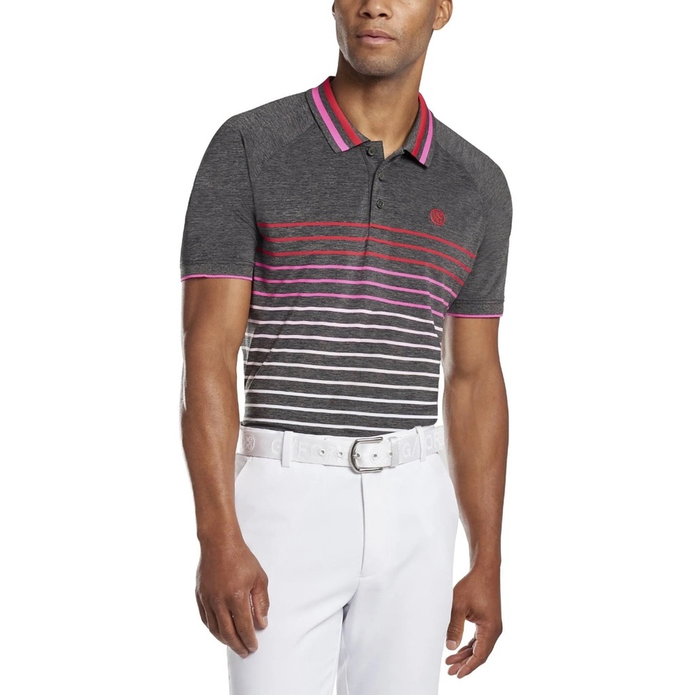 G/Fore | Variegated Raglan Striped Polo‎ | Men’s Size Medium